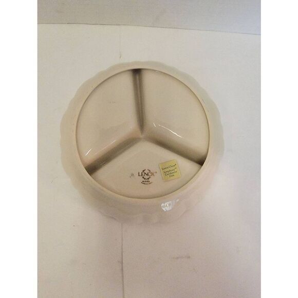 Lenox Home Gold Trimmed Scalloped Symphony Condiment Dish Bowl - Picture 2 of 4